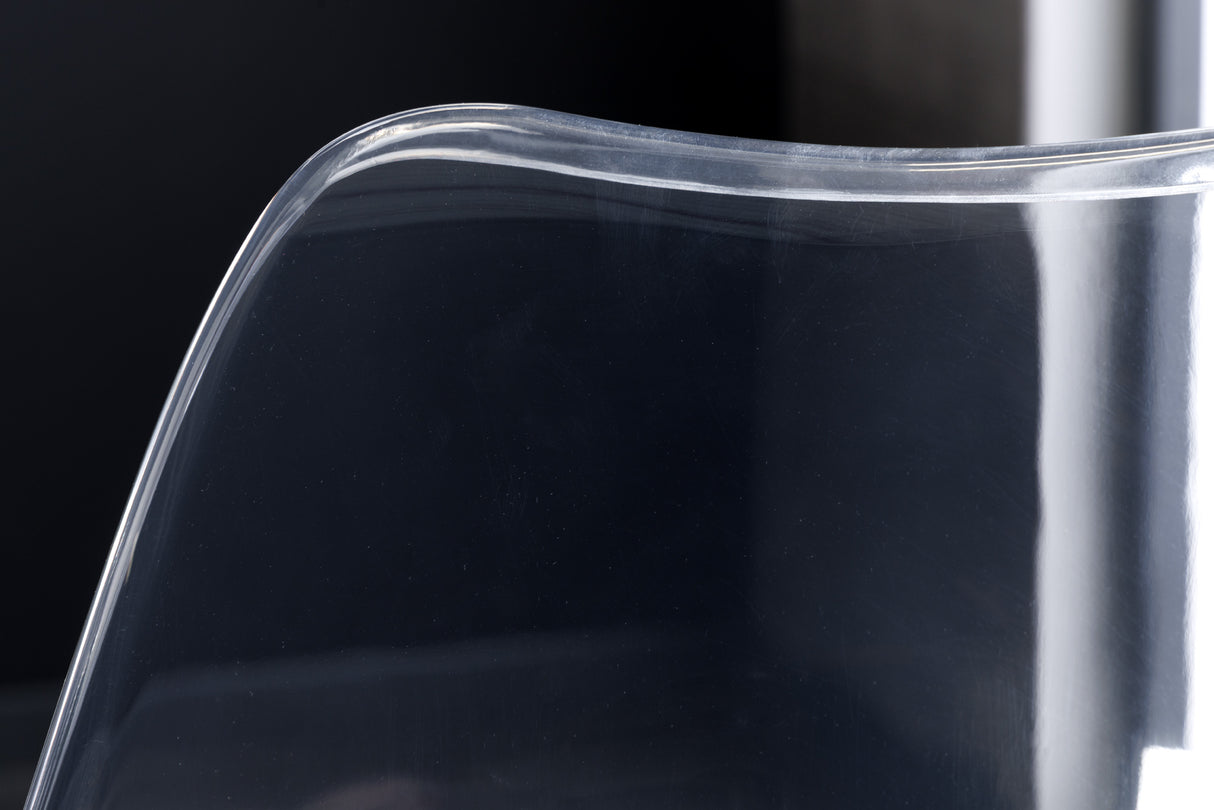 Chair SCANDINAVIA MEISTERSTÜCK beech wood legs transparent black artificial leather