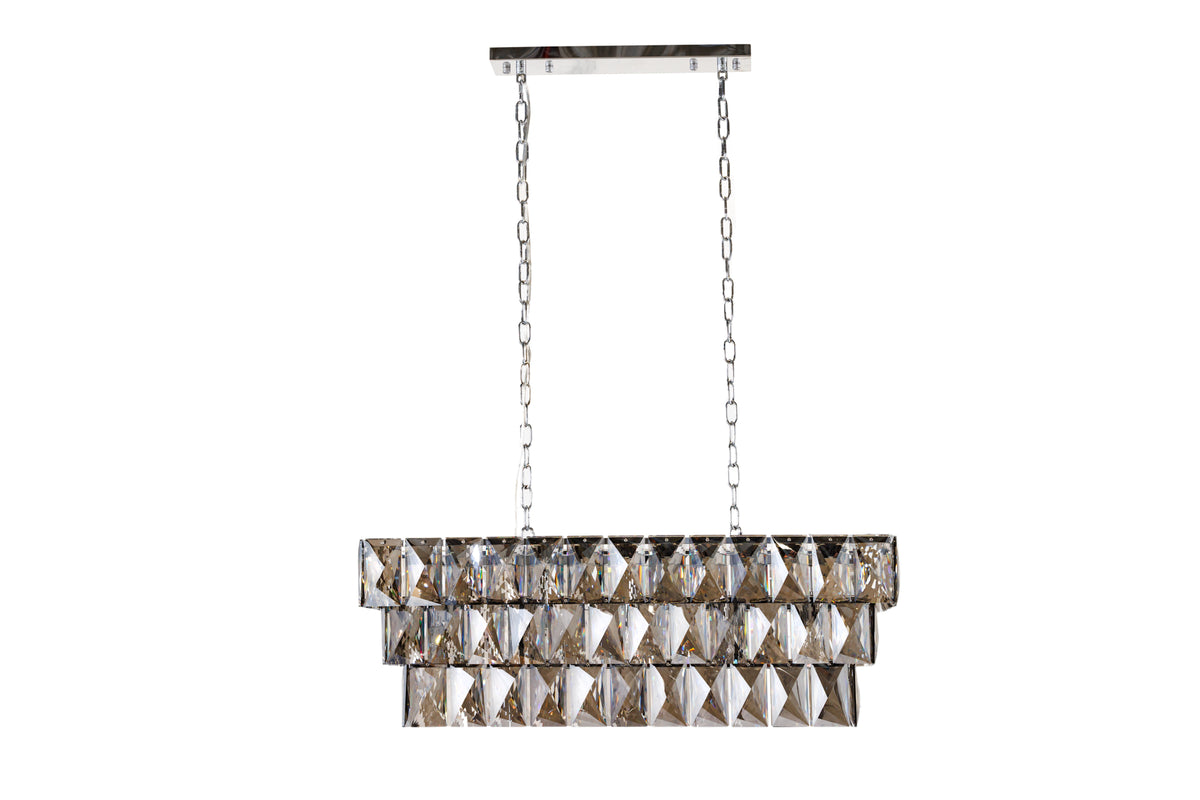 Závěsná lampa KRISTALL 90cm noble grey