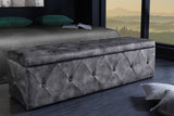 Bench EXTRAVAGANCIA 140cm microfibre antique grey