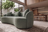 Sofa ATELIER 230cm 3-Sitzer Bouclé Salbei