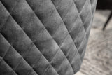 Drehstuhl EUPHORIA drehbar 180° mit Armlehnen Samt dunkelgrau