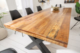 Dining table IRON CRAFT 240cm X-legs mango wood natural