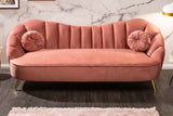 Sofa ARIELLE 220cm velvet dusky pink