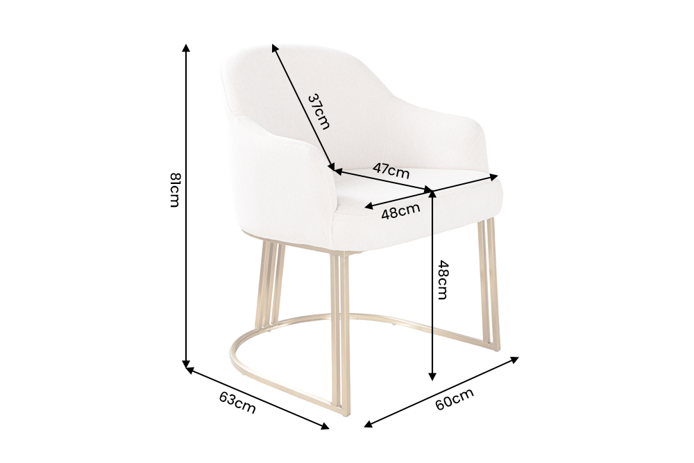 Chair EXTRAVAGANCIA w/ armrests beige champagne gold