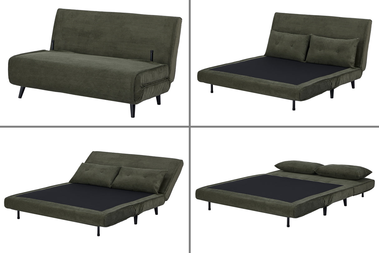Schlafsessel SMART MULTIFUNCTION 140cm Cord grün