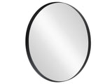 Wall mirror PORTRAIT 40cm round aluminium black