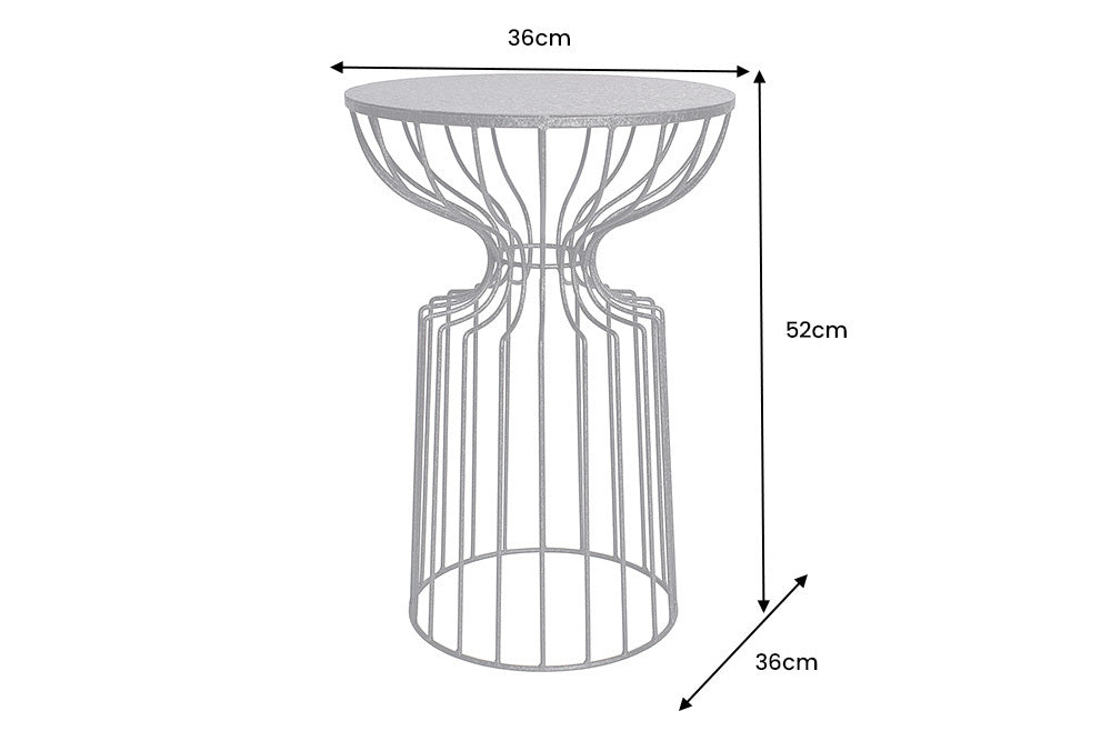 Beistelltisch VARIATION 50cm Metall pulverbeschichtet schwarz