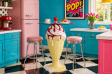 Bistrotisch SWEET SOCIETY Soft Pop 90cm pastellgelb weiß