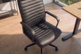 Bürostuhl LAZIO 49-59cm mit Wippfunktion Kunstleder schwarz