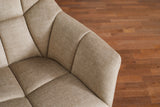 Swivel chair PAPILLON rotatable 180° w/ armrests velvet beige greige