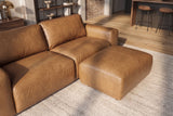 Hocker BIG GEORGE 95cm Leder Cognac