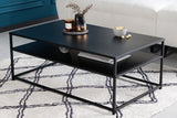 Coffee table DURA STEEL 100cm powder-coated metal black