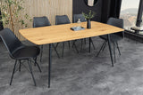 Dining table APARTMENT 140cm natural wild oak wood look w/ black metal frame