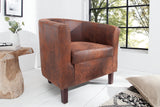 Armchair HEMINGWAY microfibre whisky brown