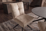 Swivel chair LUGANO 360° auto-return spring core velvet beige black