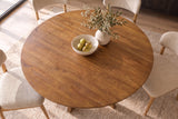 Esstisch ART WOOD Ø 140cm rund Mangoholz braun honigfarbenes Finish
