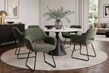 Chair MUSTANG with armrests cord green