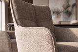 Drehstuhl LUGANO 360° Auto-Return-Funktion mit Armlehnen 150 Kg Belastbarkeit Chenille-Tweed taupe