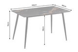 Dining table MILANO 120cm aurora oro ceramic black gold sand