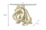 Coffee table BULLDOG 55cm glass gold