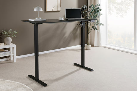 Office desk BLACK DESK 140cm height adjustable anthracite w/ black frame