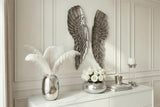 Wall decoration FALLEN ANGEL 65cm antique silver bronze