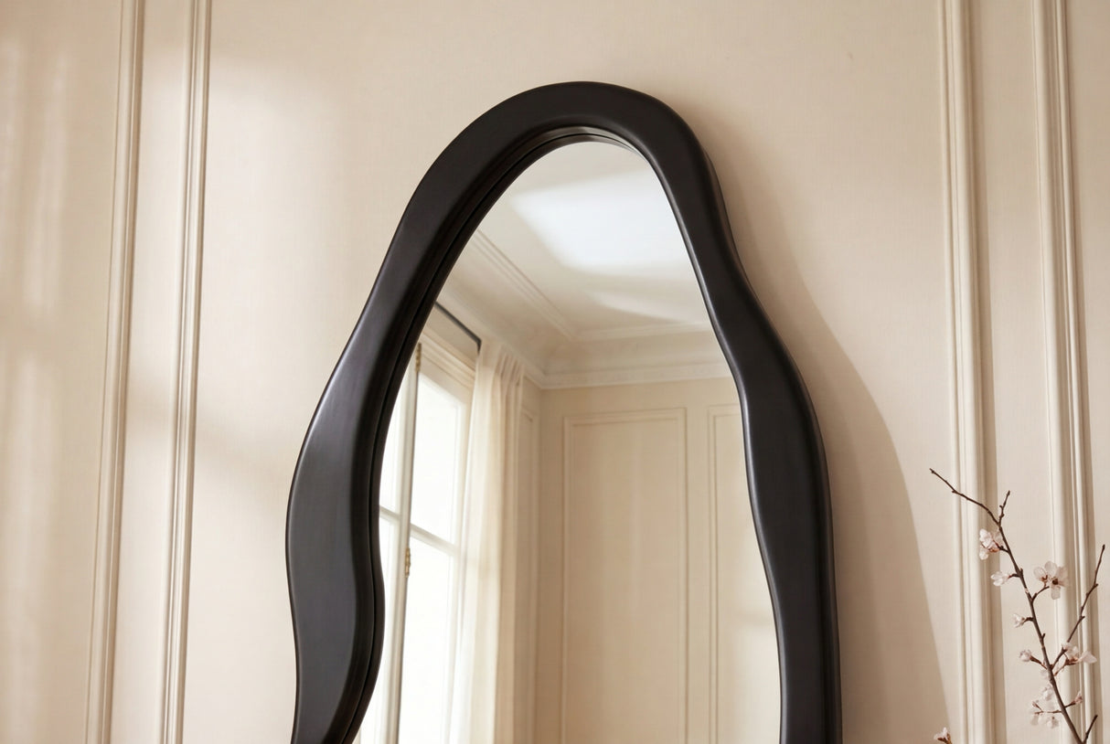 Standspiegel ORGANIC 180cm MDF schwarz