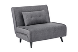 Sleeping chair SMART MULTIFUNCTION 100cm velvet grey