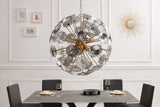 Pendant lamp INFINITY HOME glass and steel gold