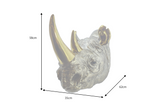 Wall decoration RHINO 60cm handmade gold
