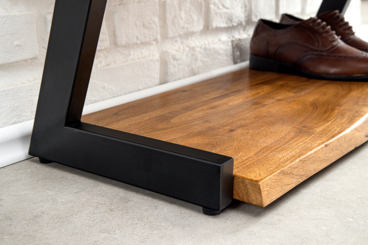 Schuhregal MAMMUT 75cm Akazienholz braun honigfarben lackiert