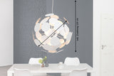 Pendant lamp INFINITY HOME 70cm white silver