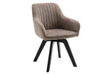 Swivel chair LIVORNO 180° auto-return w/armrests microfibre taupe
