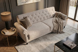 Schlafsofa MAISON BELLE AFFAIRE 220cm Bouclé Greige