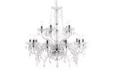 Chandelier DIAMONDS 15-armed clear acrylic