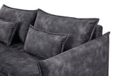 Schlafsofa APARTMENT 215cm 3-Sitzer Samt grau