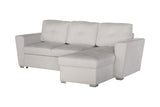 Sofa bed APARTMENT 245cm 3-seater w/ ottoman and storage space textured fabric beige
