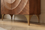 Highboard GOLDEN SUNSET 120cm 3D Mangoholz braun