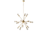 Pendelleuchte SPUTNIK 85cm 14 Arme gold