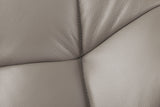 Swivel chair PAPILLON rotatable 180° w/ armrests leather taupe