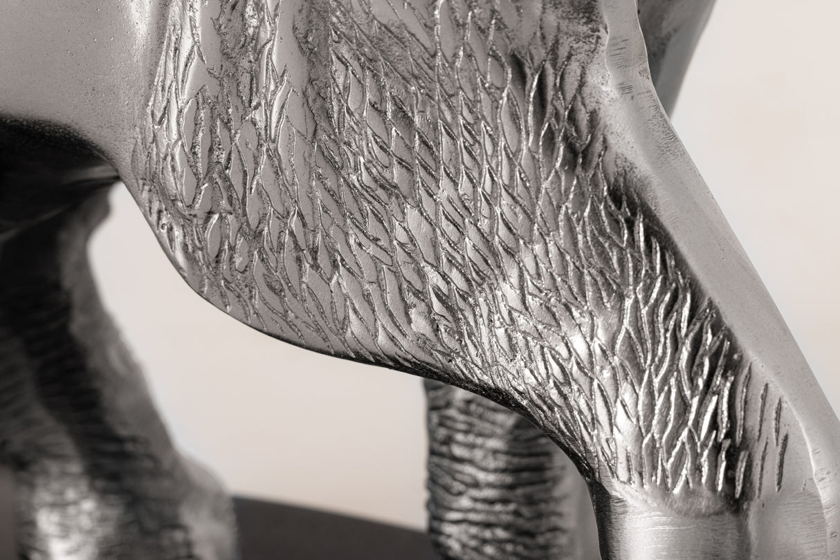 Side table ELEPHANT 80cm silver w/ marble base