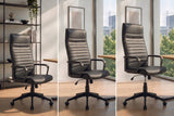 Bürostuhl LAZIO 49-59cm mit Wippfunktion Kunstleder schwarz