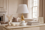 Table lamp STONES OF ZEN 45cm w/ adjustable lampshade white gold