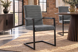 Cantilever chair LOFT w/ armrests cord grey metal frame black