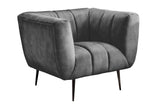 Armchair NOBLESSE velvet grey