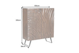 Highboard FLUID 120cm 3D acacia wood walnut brown