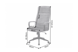 Bürostuhl LAZIO 49-59cm mit Wippfunktion Samtbezug Vogue Velours Anthrazit