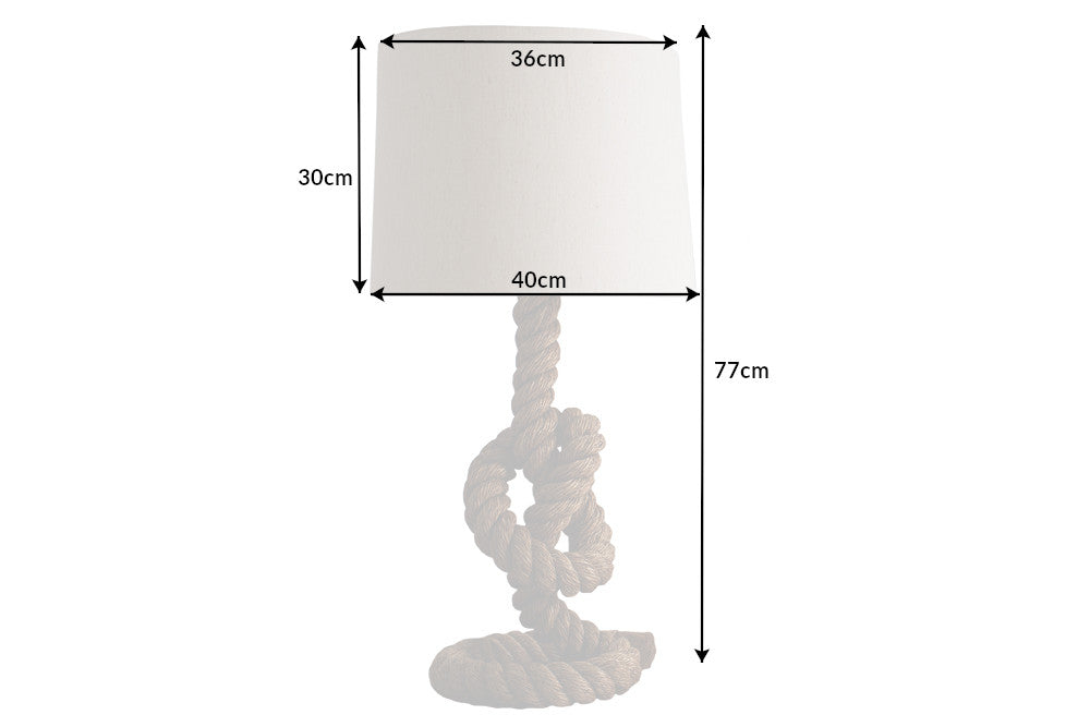 Floor lamp SEVEN SEAS 80cm w/ authentic rope