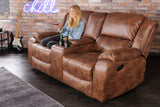 Cinema armchair HOLLYWOOD 2-seater antique brown