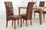 Chair CASA w/ neck roll microfibre whisky brown